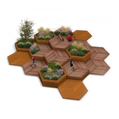 street life Solid Hex Green Isles