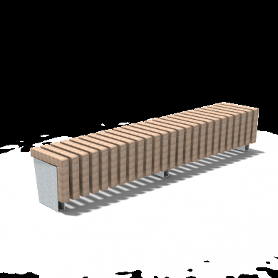 street life Solid Skirt Crosswise Benches