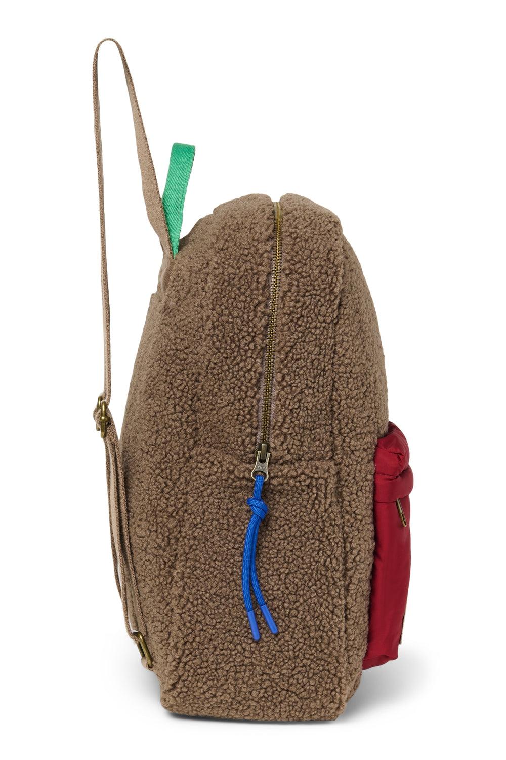 Studio Noos Brown/Burgundy Teddy Midi Backpack