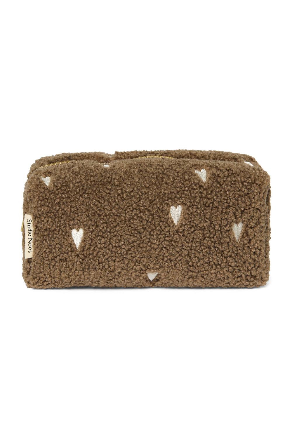 studio noos Brown Teddy Hearts Pouch