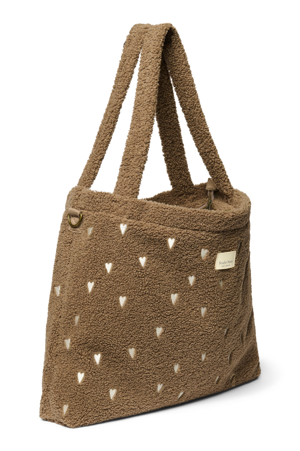 Studio Noos Bruine Teddy Hearts Diaper Bag