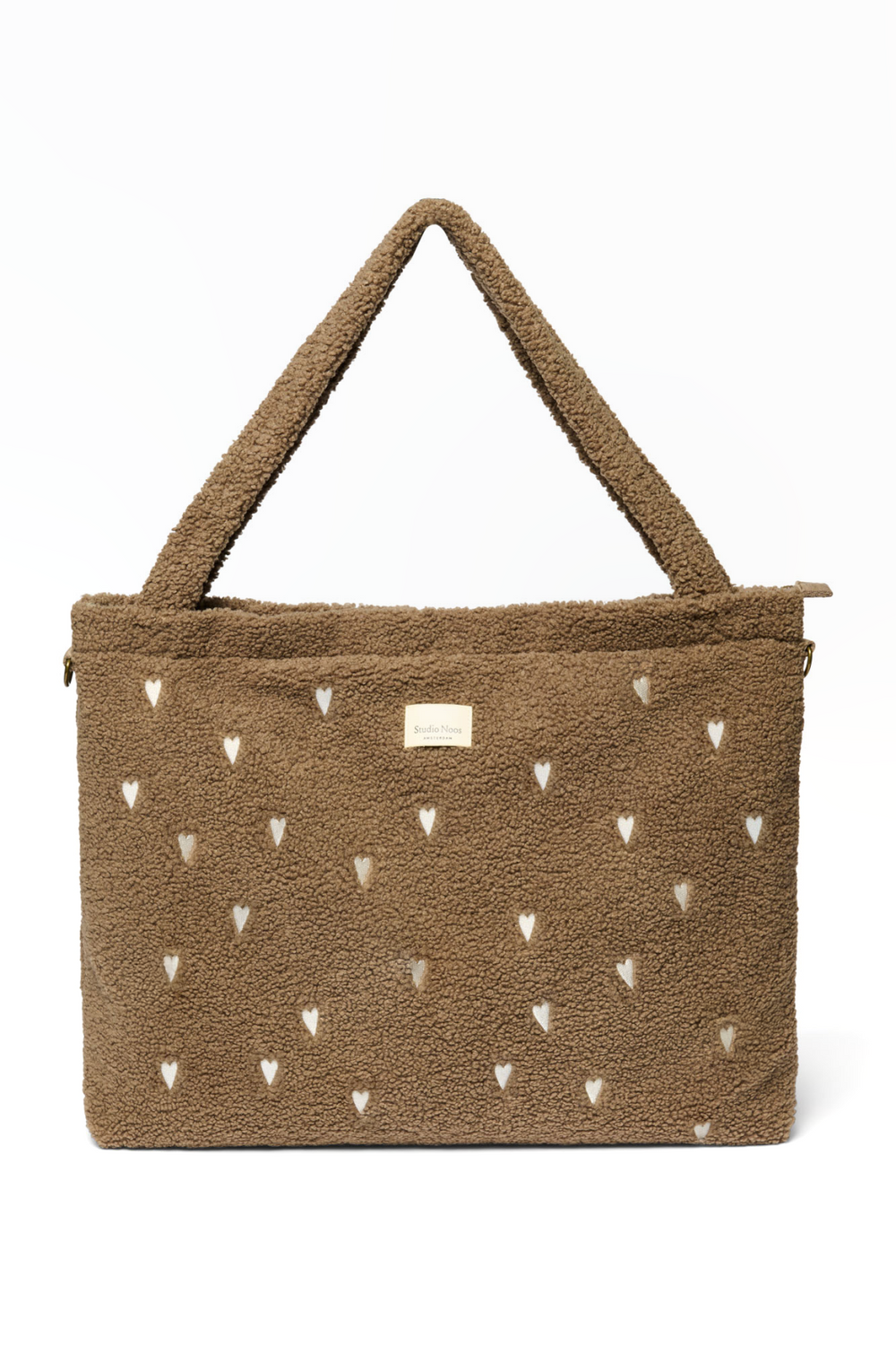 studio noos Bruine teddy Hearts Diaper Bag