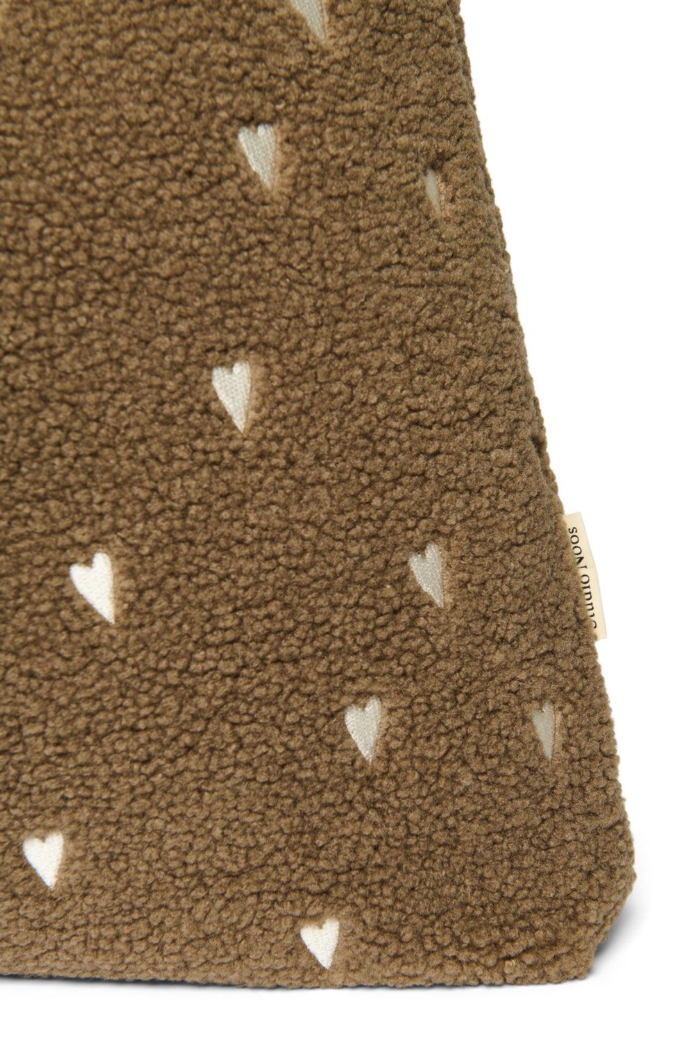 Studio Noos Bruine Teddy Hearts Mom Bag