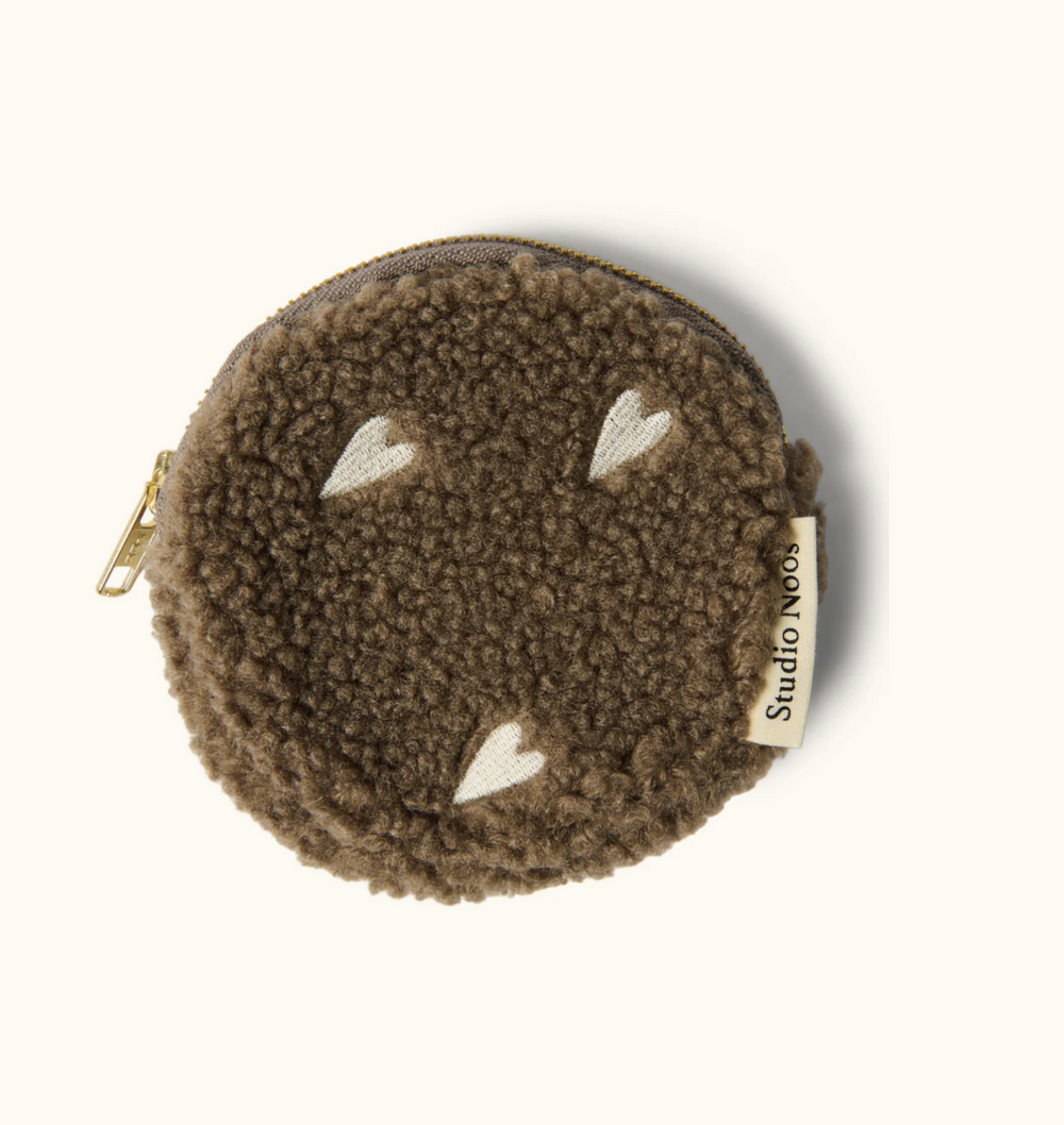 studio noos Bruine Teddy Hearts Portemonnee