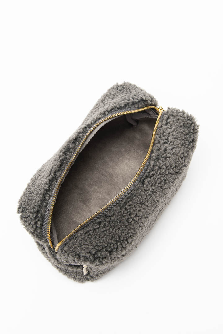 Studio Noos Donkergrijze Teddy Pouch