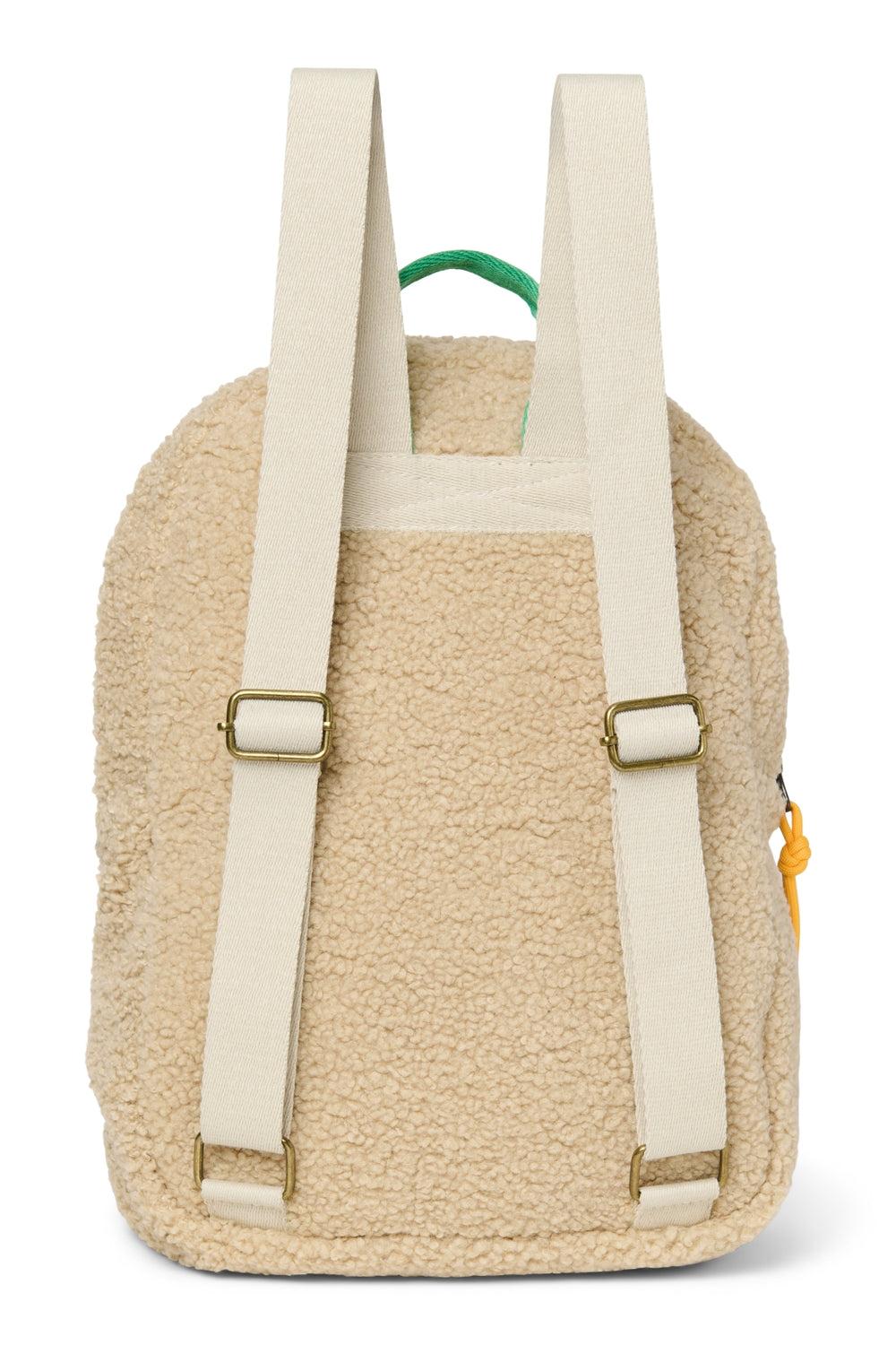 Studio Noos Ecru/Cobalt Teddy Midi Backpack