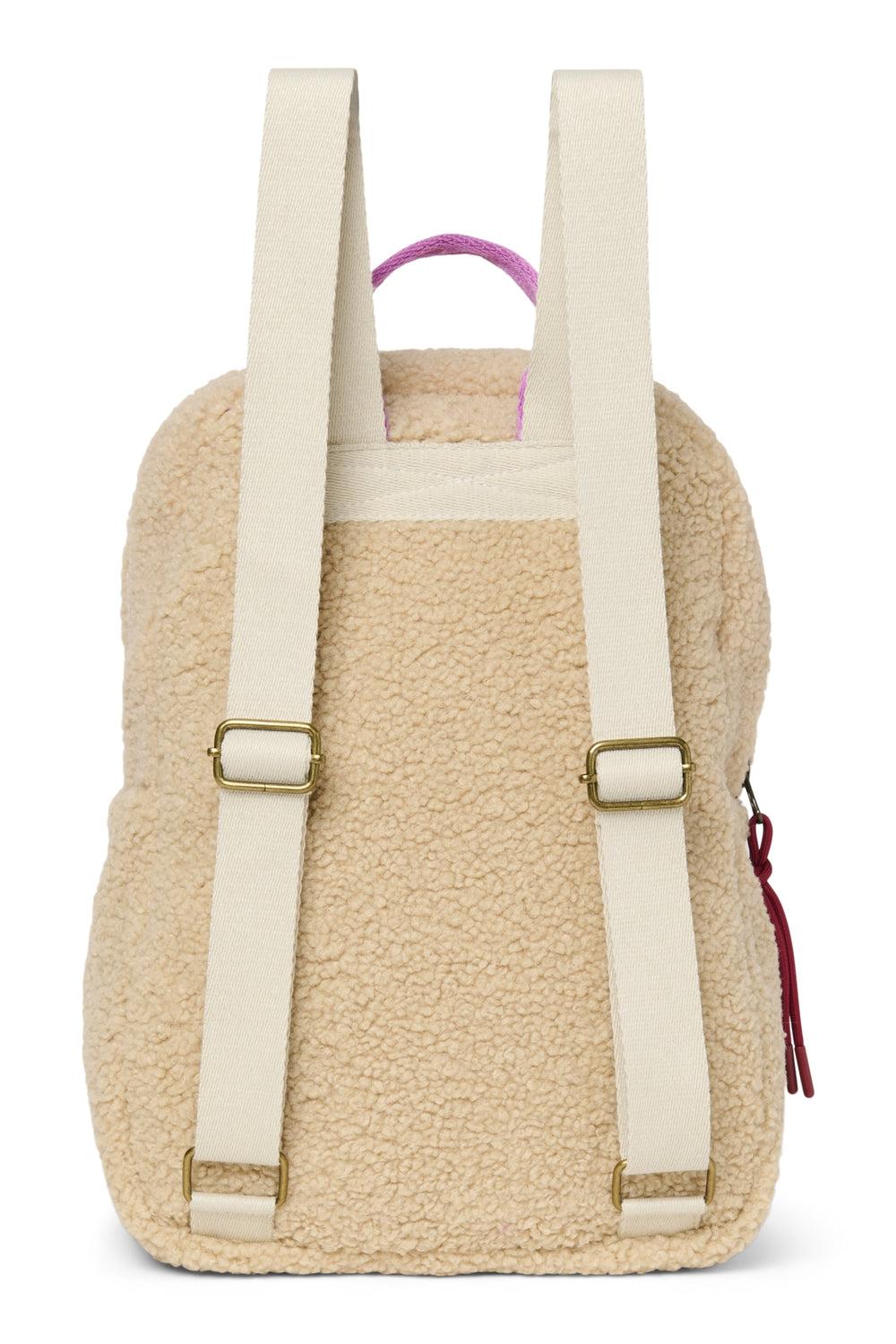 Studio Noos Ecru/Purple Teddy Midi Backpack