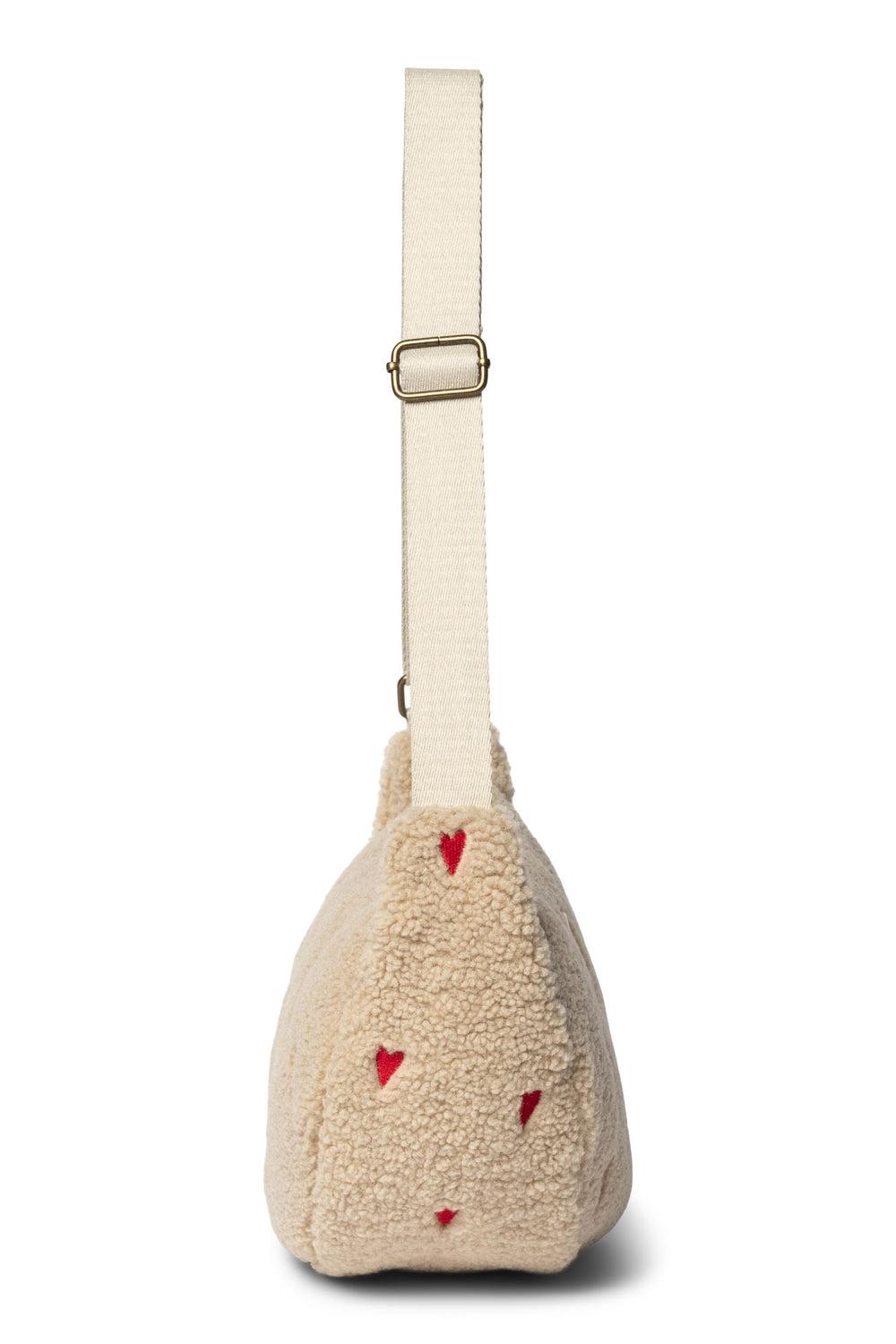 Studio Noos Ecru Teddy Hearts Adult Fanny Pack