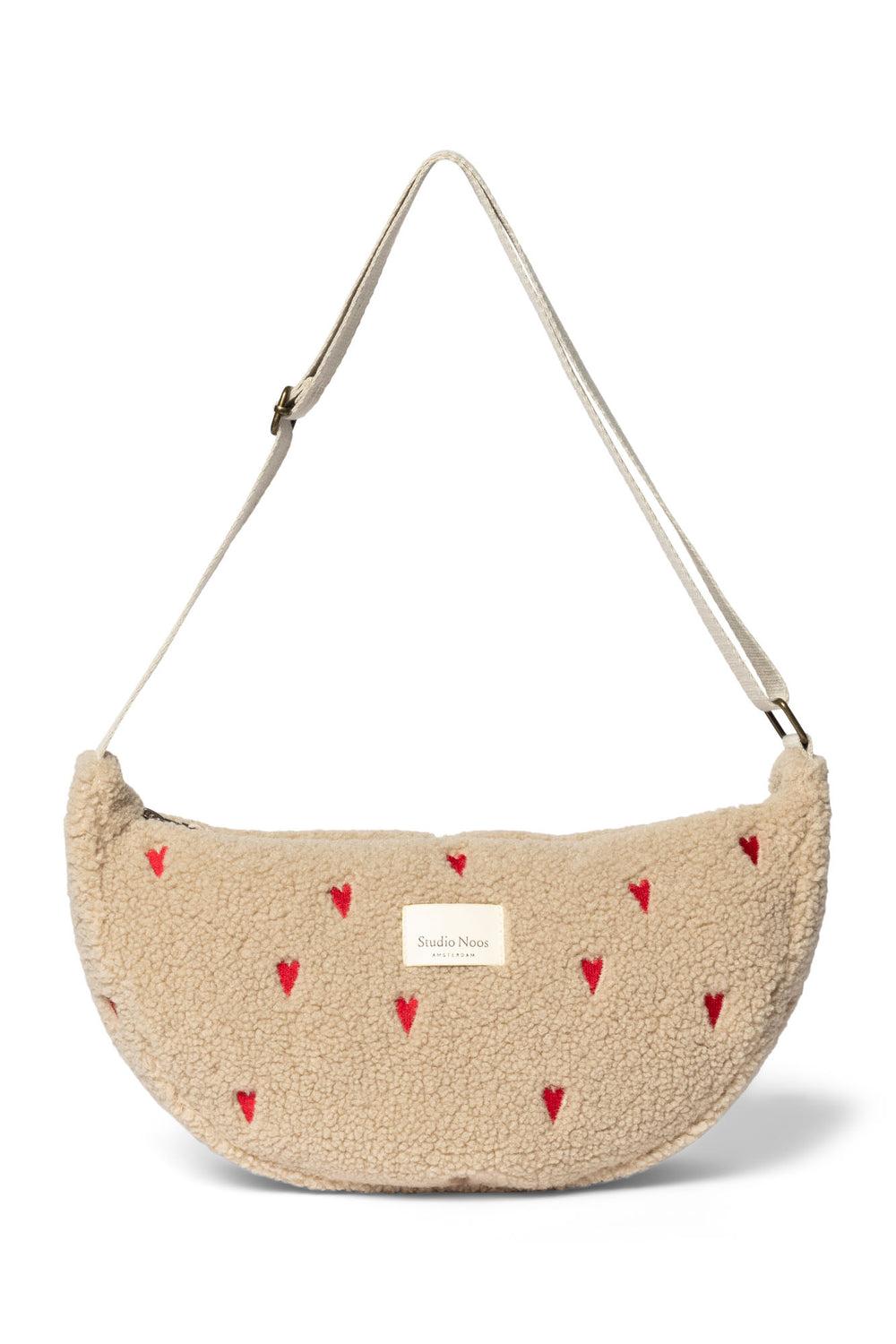 studio noos Ecru Teddy Hearts Adult Fanny Pack