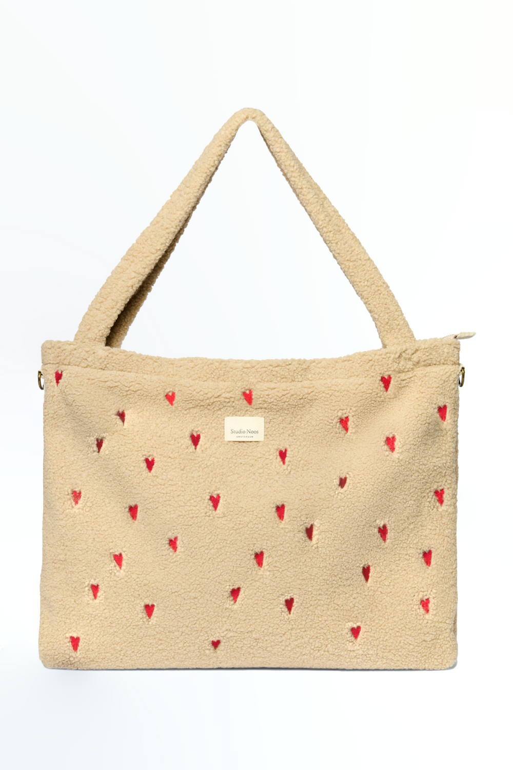 studio noos Ecru Teddy Hearts Diaper Bag