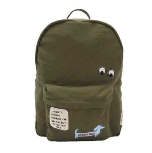 studio noos Green Cotton Midi Backpack