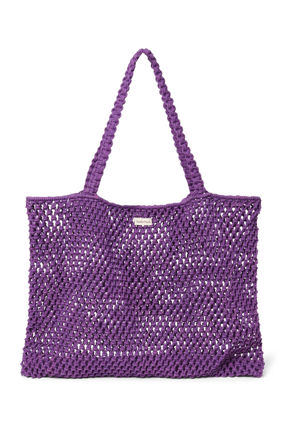 studio noos Purple Macrame Mom Bag