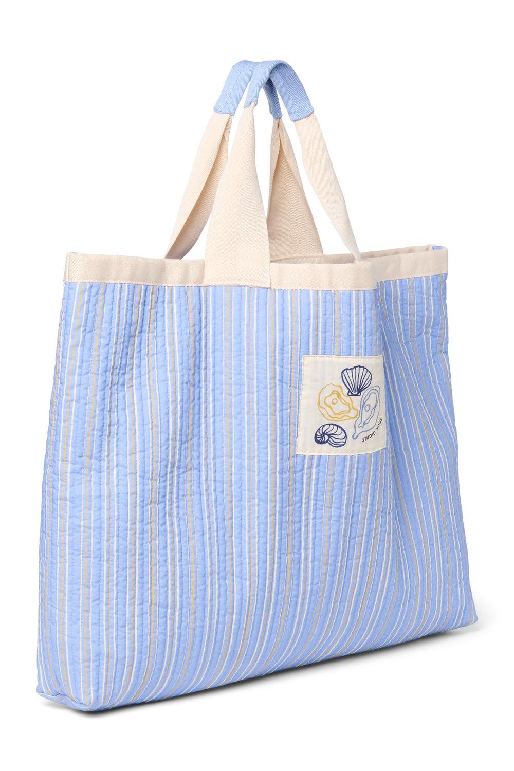 Studio Noos Titane Cotton Striped Beach Bag