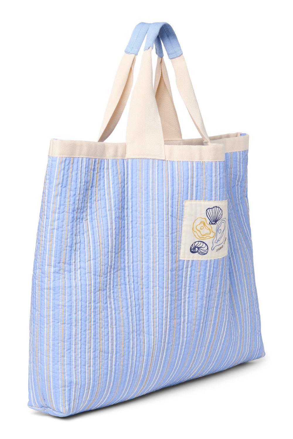Studio Noos Titane Cotton Striped Beach Bag