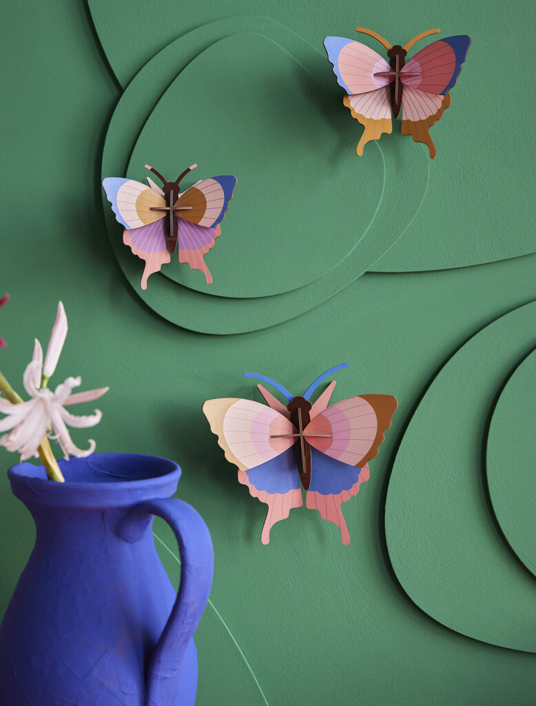 Studio Roof Gold Rim Butterflies Set Of 3 Thema's Gold Rim Butterflies Set Of 3 Vlinders