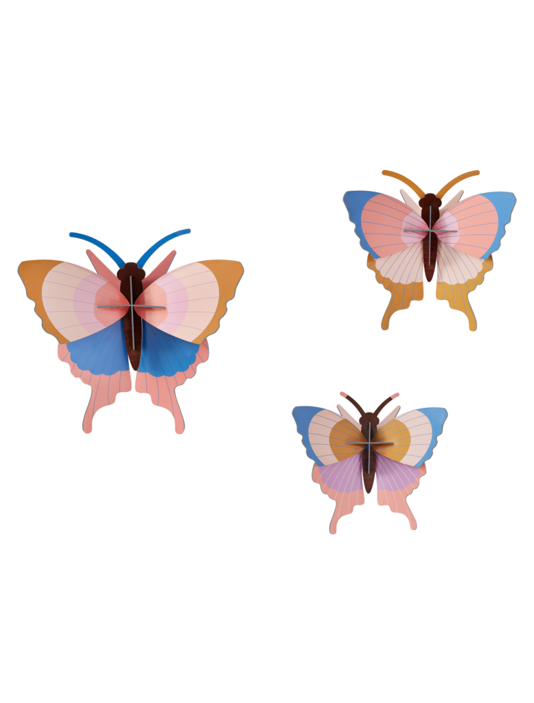 studio roof Gold Rim Butterflies set of 3 Thema's Gold Rim Butterflies set of 3 Vlinders