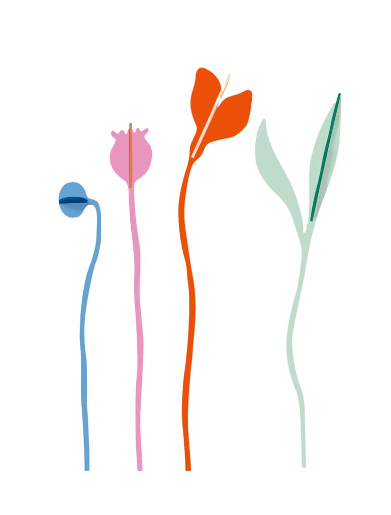 studio roof Les Monets 4 flowers Atelier Toit Les Monets 4 flowers Wall Art