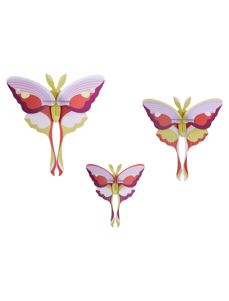 studio roof Lilac Comet Butterflies set of 3 Thema's Lilac Comet Butterflies set of 3 Vlinders