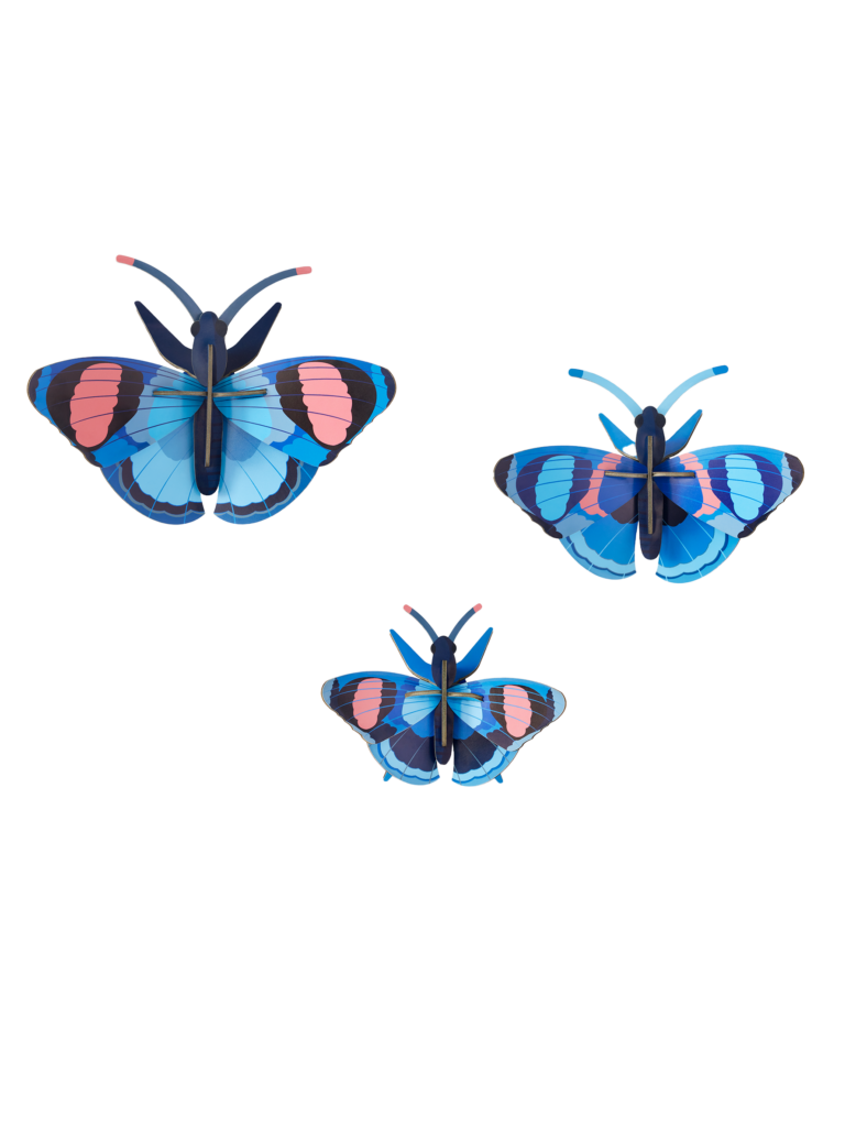 studio roof Peacock Butterflies set of 3 Thema's Peacock Butterflies set of 3 Vlinders