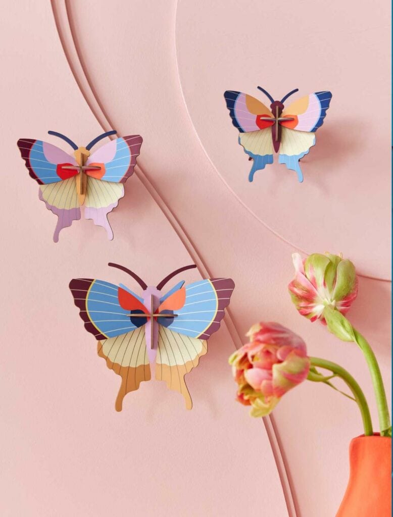 Studio Roof Plum Fringe Butterflies Set Of 3 Thema's Plum Fringe Butterflies Set Of 3 Vlinders