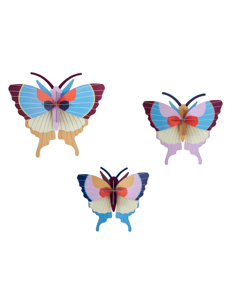studio roof Plum Fringe Butterflies set of 3 Thema's Plum Fringe Butterflies set of 3 Vlinders