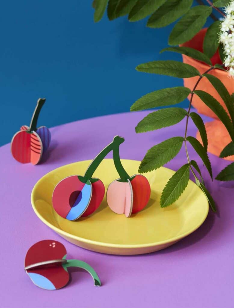 Studio Roof Pop Out Card Cherries Objekten Pop Out Card Cherries Pop Out Cards