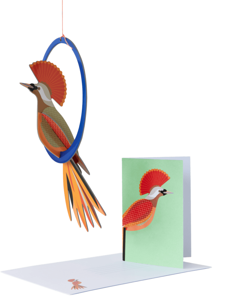 studio roof Pop Out Card Crowned Obi Thema's Pop Out Card Crowned Obi Vogels
