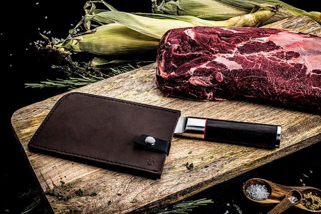 style de vie Forged Leather Hoes Cleaver Olive Sebra