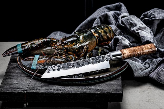 style de vie Forged VG10 Bunka messenset met lederen hoesjes