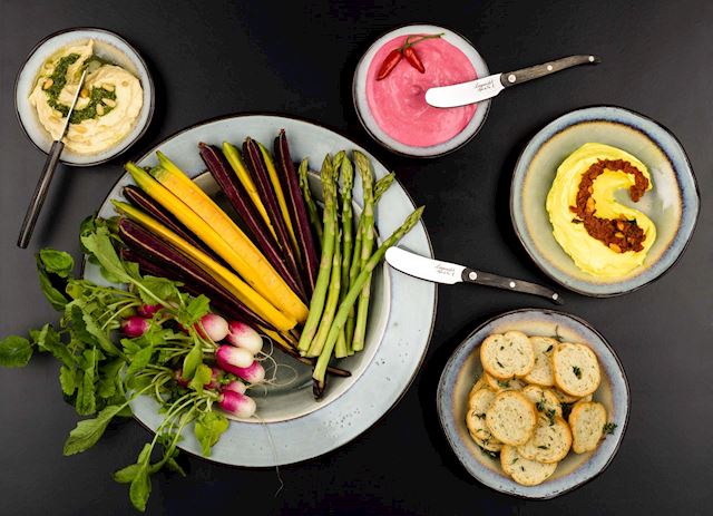 style de vie Innovation Line Botermessen Grijs Pakka hout