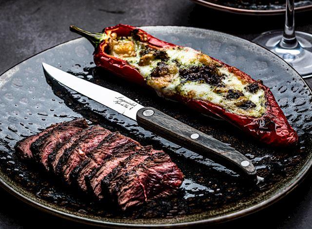 style de vie Innovation Line Steakmessen Grijs Pakka met glad lemmet