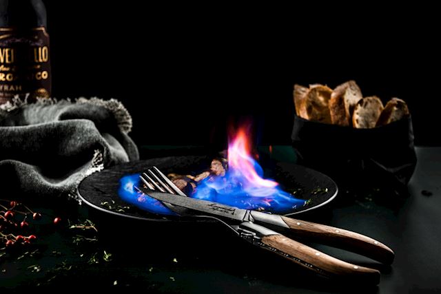 style de vie Luxury Line Steakmessen eikenhout Stonewash