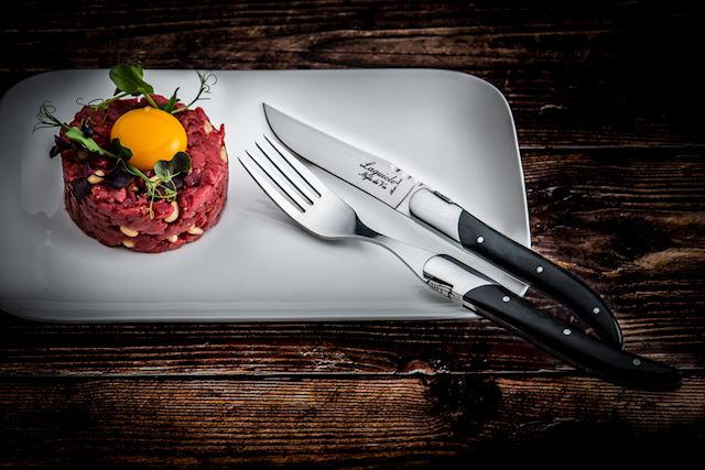 style de vie Luxury Line Steakmessen Zwart Pakkahout