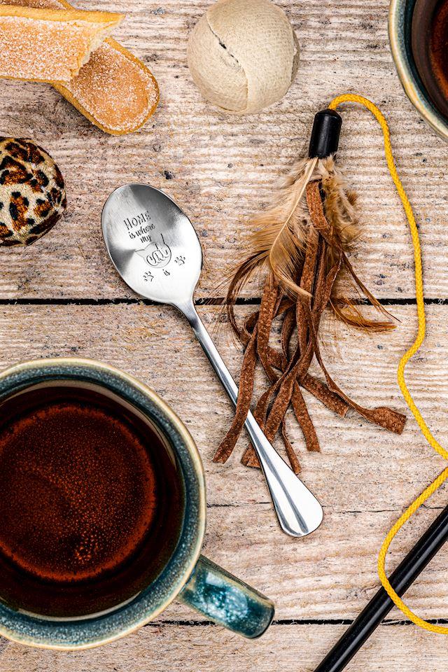 style de vie One Message Spoon Home is where my cat is