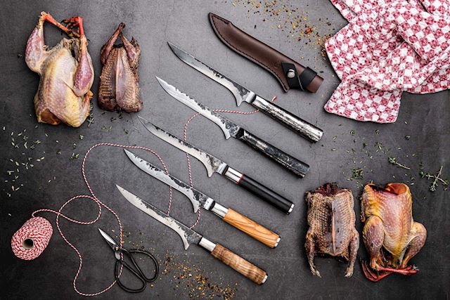 style de vie Forged Leather Hoes Uitbeenmes