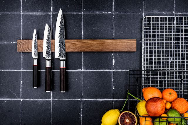 style de vie Magnetisch messenrek 50cm Walnoot