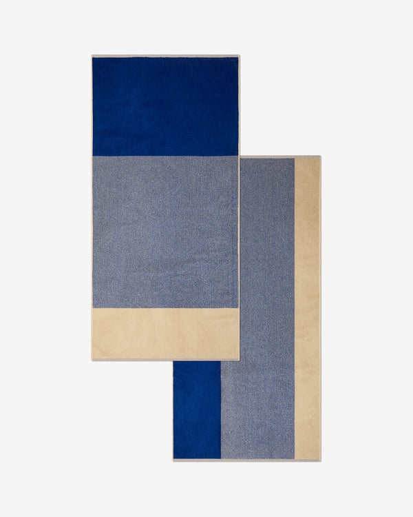 suite702 Badhanddoeken Set Blend (2 st.) Cobalt Blue Ecru