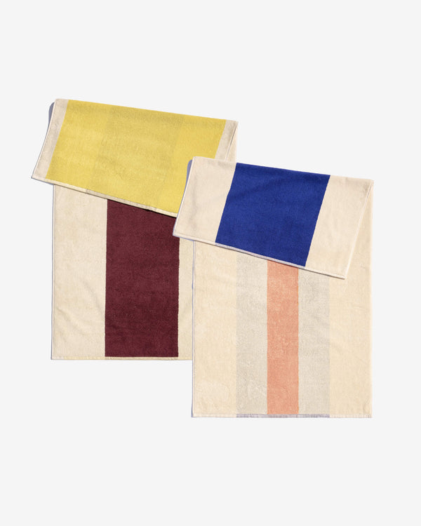 suite702 Badhanddoeken Set (2 st.) Royal Blue Yellow