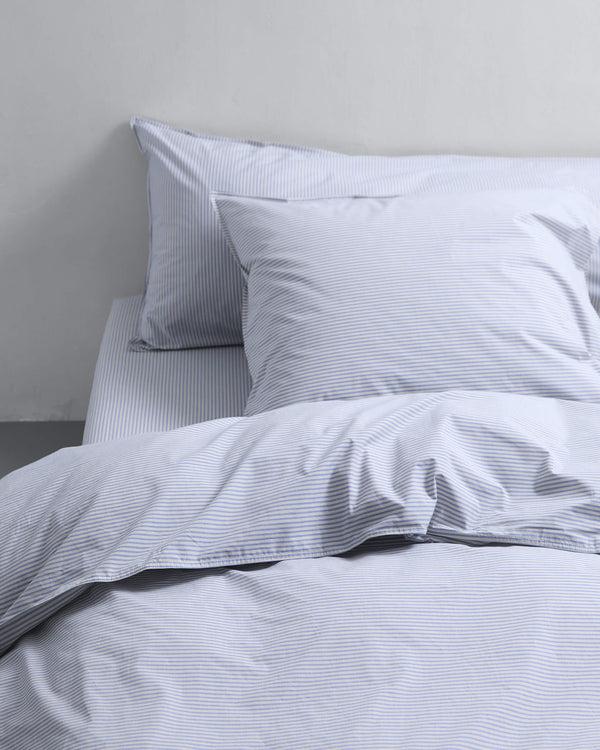 Suite702 Beddengoed Set Katoen Streep Blue Ecru