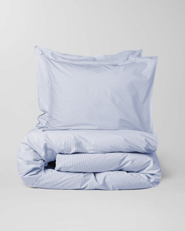 suite702 Beddengoed Set Katoen Streep Blue Ecru