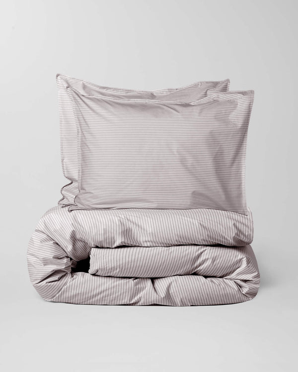 suite702 Beddengoed Set Katoen Streep Brown Ecru