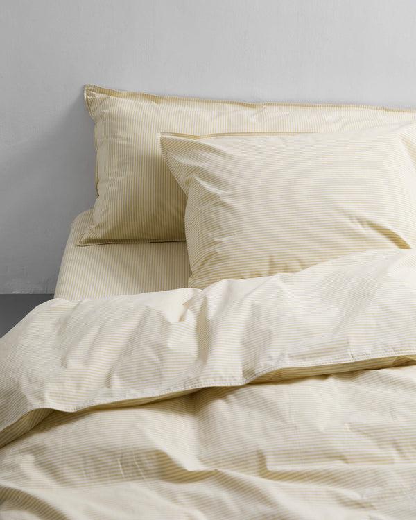 Suite702 Beddengoed Set Katoen Streep Lemon Ecru