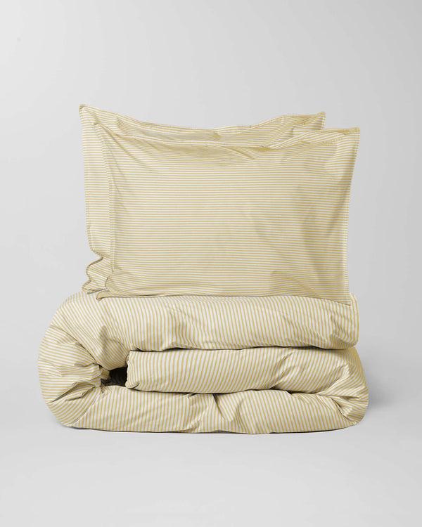 suite702 Beddengoed Set Katoen Streep Lemon Ecru