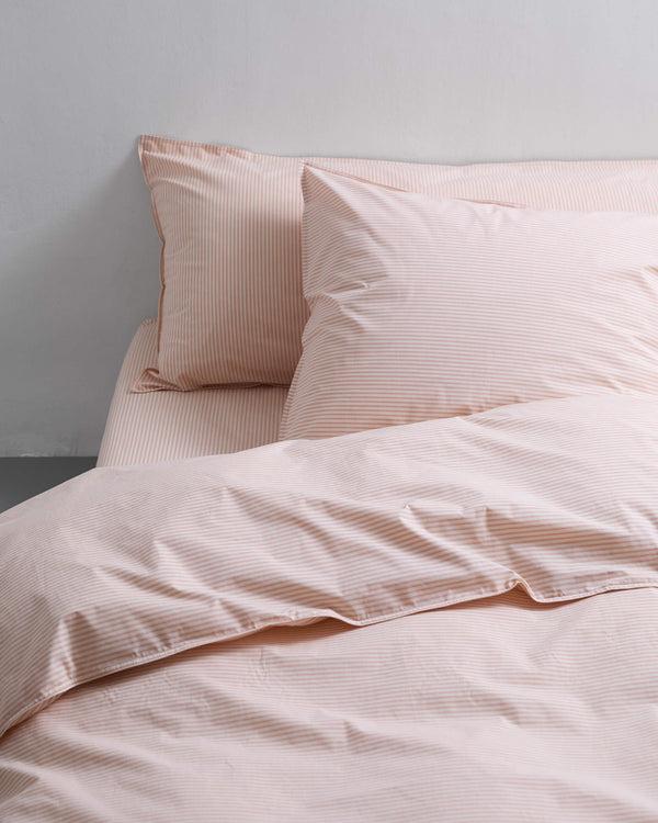 Suite702 Beddengoed Set Katoen Streep Peach Ecru