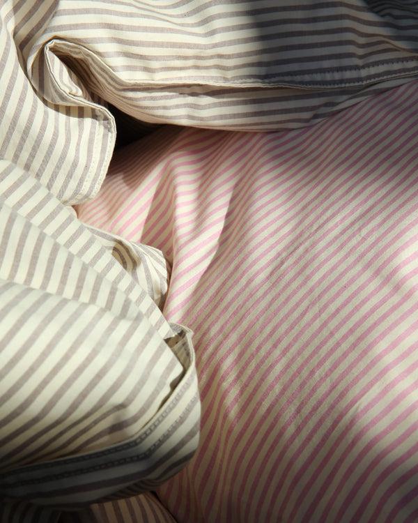 Suite702 Beddengoed Set Katoen Streep Pink Ecru