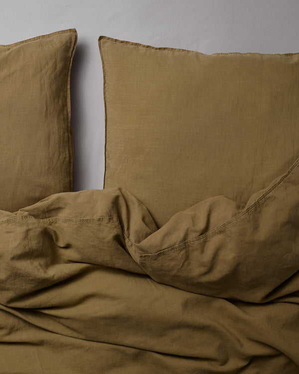 Suite702 Beddengoed Set Linnen Khaki Gold