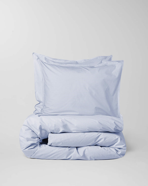 Suite702 Dekbedovertrek Katoen Streep Blue Ecru