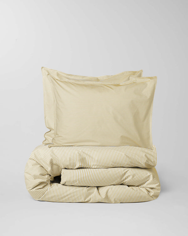 Suite702 Dekbedovertrek Katoen Streep Lemon Ecru