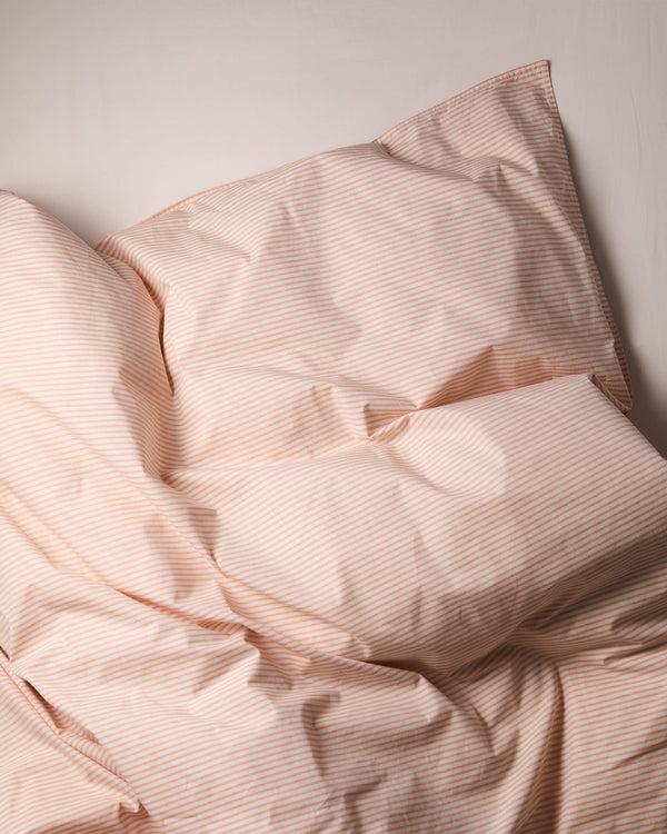 suite702 Dekbedovertrek Katoen Streep Peach Ecru