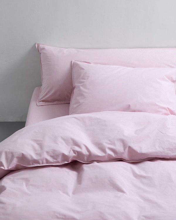 Suite702 Dekbedovertrek Katoen Streep Pink Ecru